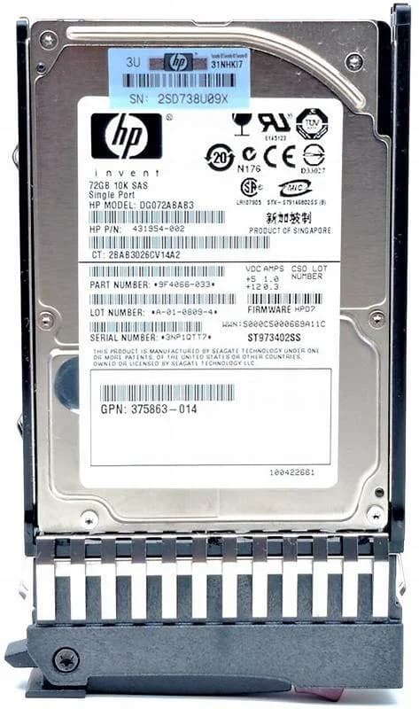 HPE 447447-001 HP 72GB 10K SP SFF SAS HDD, sərt disk, Serial Attached SCSI (SAS) (447447-001)