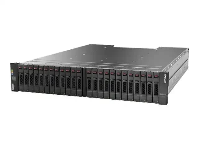 Lenovo ThinkSystem DS Series Dual IOM SFF Expansion Unit, Storage enclosure, 24 bays (SAS-3), rack-mountable, 2U (4588A21)