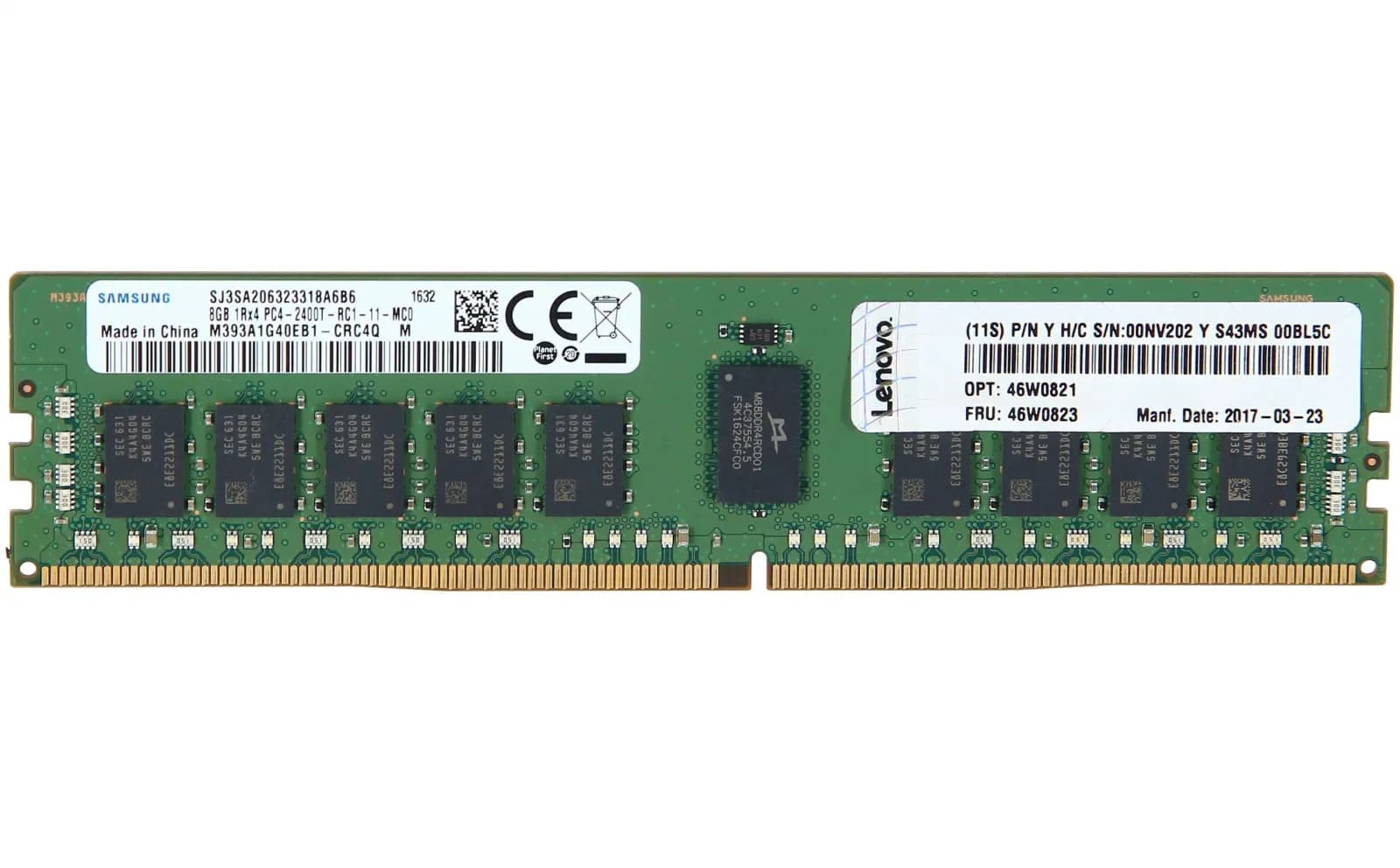 Lenovo TruDDR4, DDR4, 8 GB, DIMM 288-PIN Low Profile (46W0821)