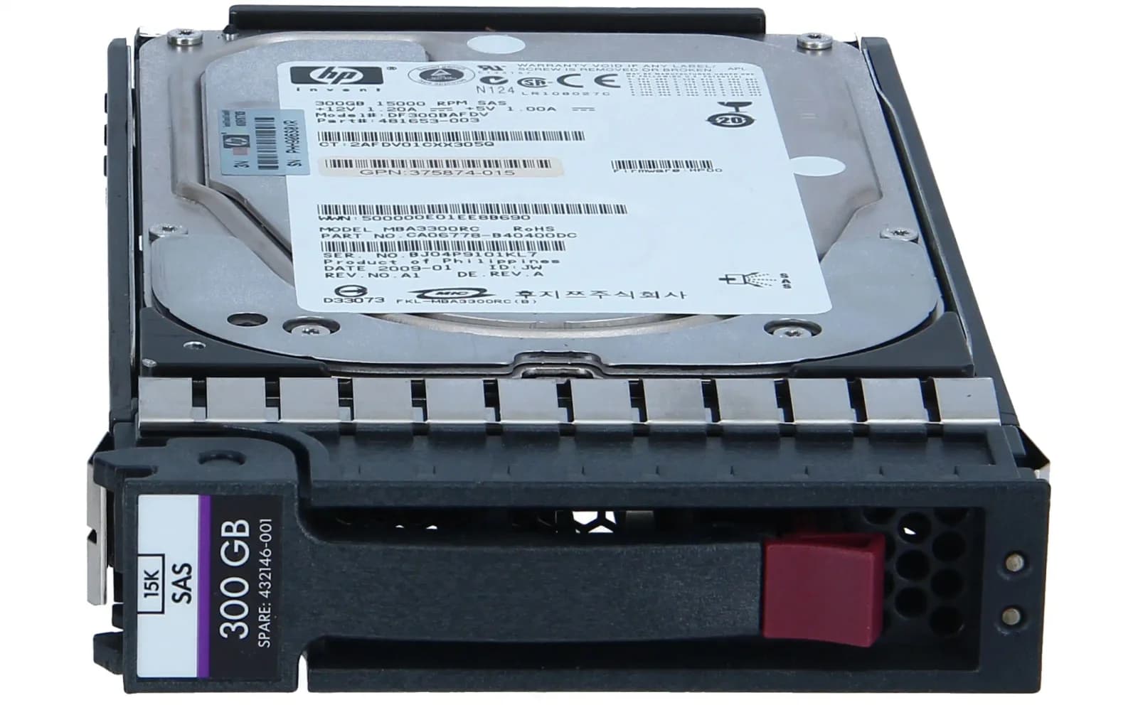 HP 300GB 15k SAS Drive, Жёсткий диск, Serial Attached SCSI (SAS) (481653-003)