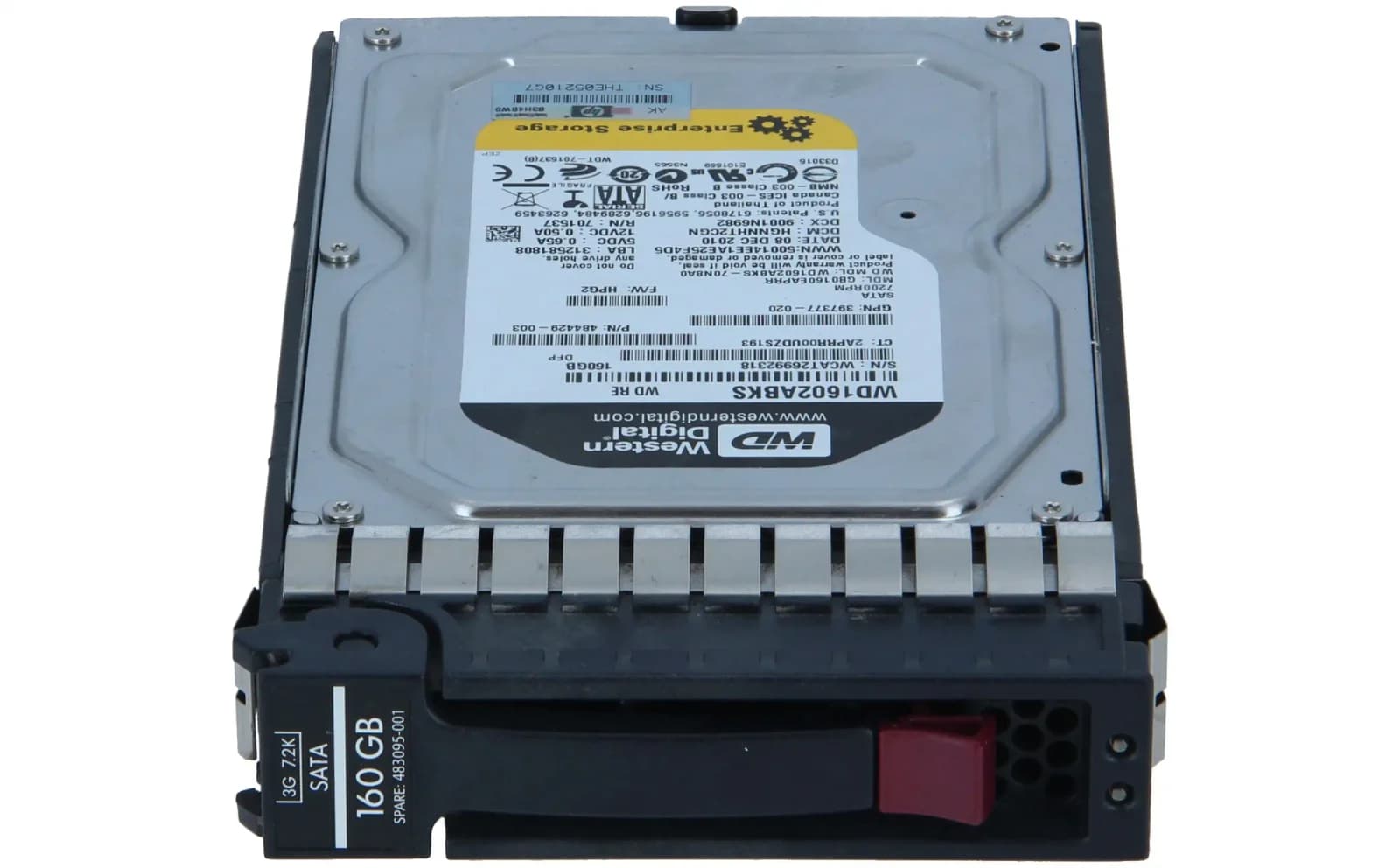 HPE 484429-003 HP 160GB 7.2K 3G LFF SATA HDD, Жёсткий диск, Serial ATA (484429-003)