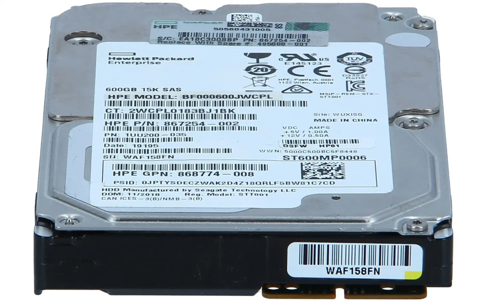 HPE 600GB FC HDD 600GB Fiberkanal Interne sərt disk (495808-001)