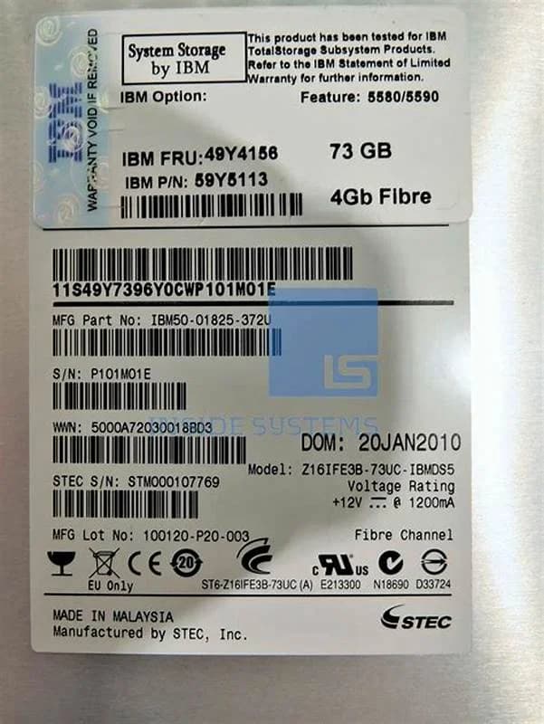 IBM 73GB SSD Solid State Drive E-DDM 3.5 SS (49Y4156)
