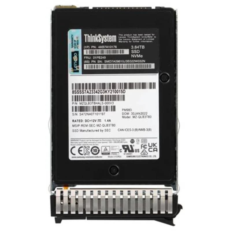 Lenovo ThinkSystem U.2 PM983 3.84TB Entry NVMe PCIe 3.0 x4 Hot Swap SSD (4XB7A10176)