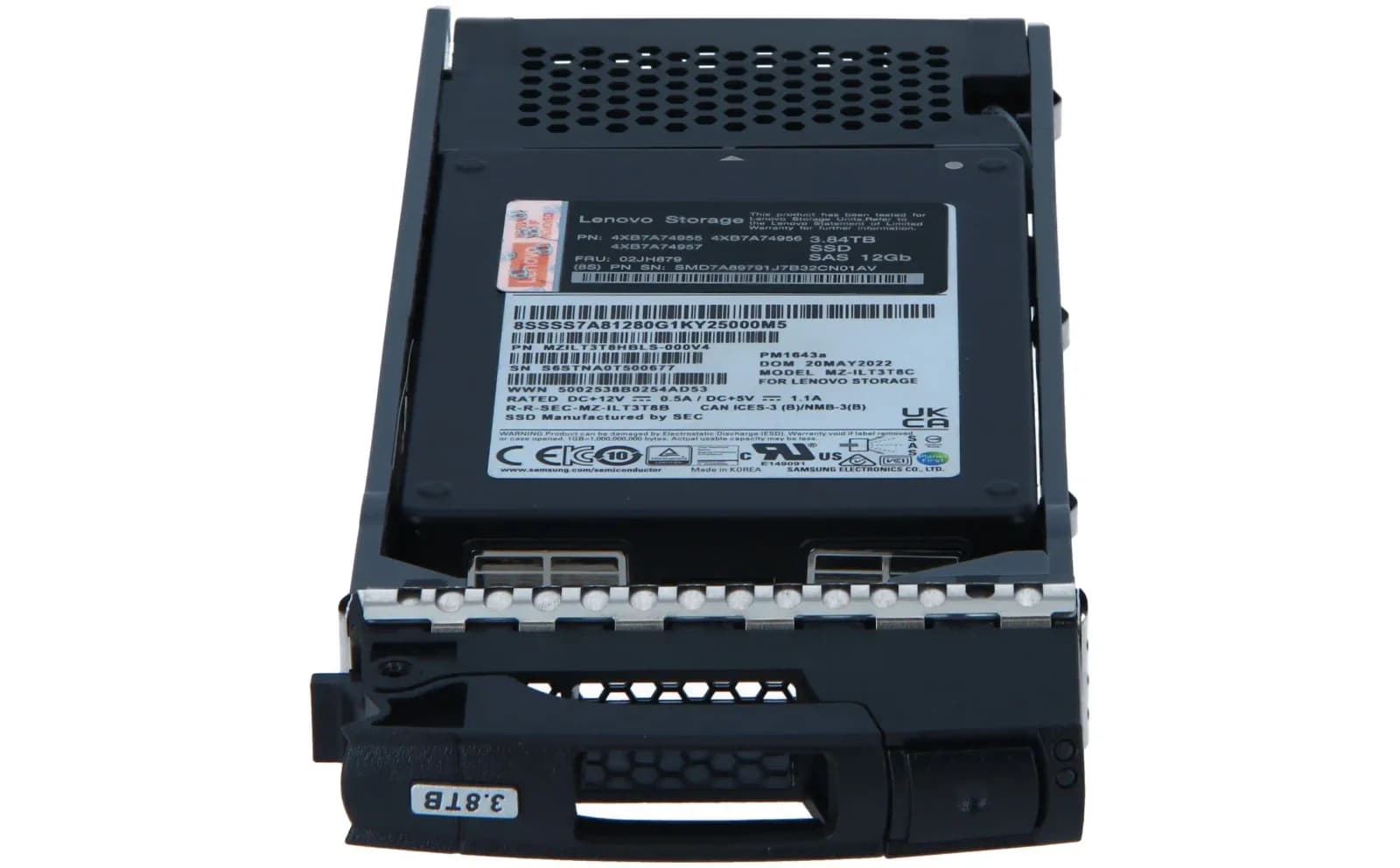 Lenovo ThinkSystem DE Series, 3.84TB, 1DWD, 2.5", SSD, 2U24, SAS 12Gb/s (4XB7A74955)