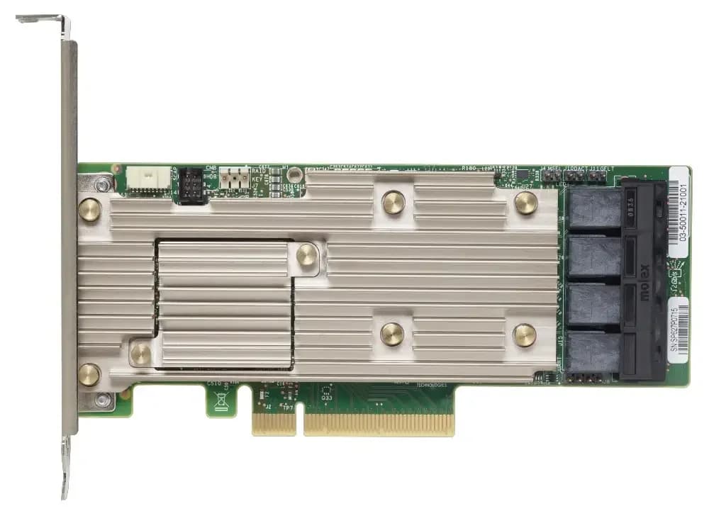 Lenovo ThinkSystem 930-16i, Storage controller (RAID), 16 Channel, SATA / SAS 12Gb/s, RAID 0 1 5 6 10 50, JBOD 60, PCIe 3.0 x8 (4Y37A09721)