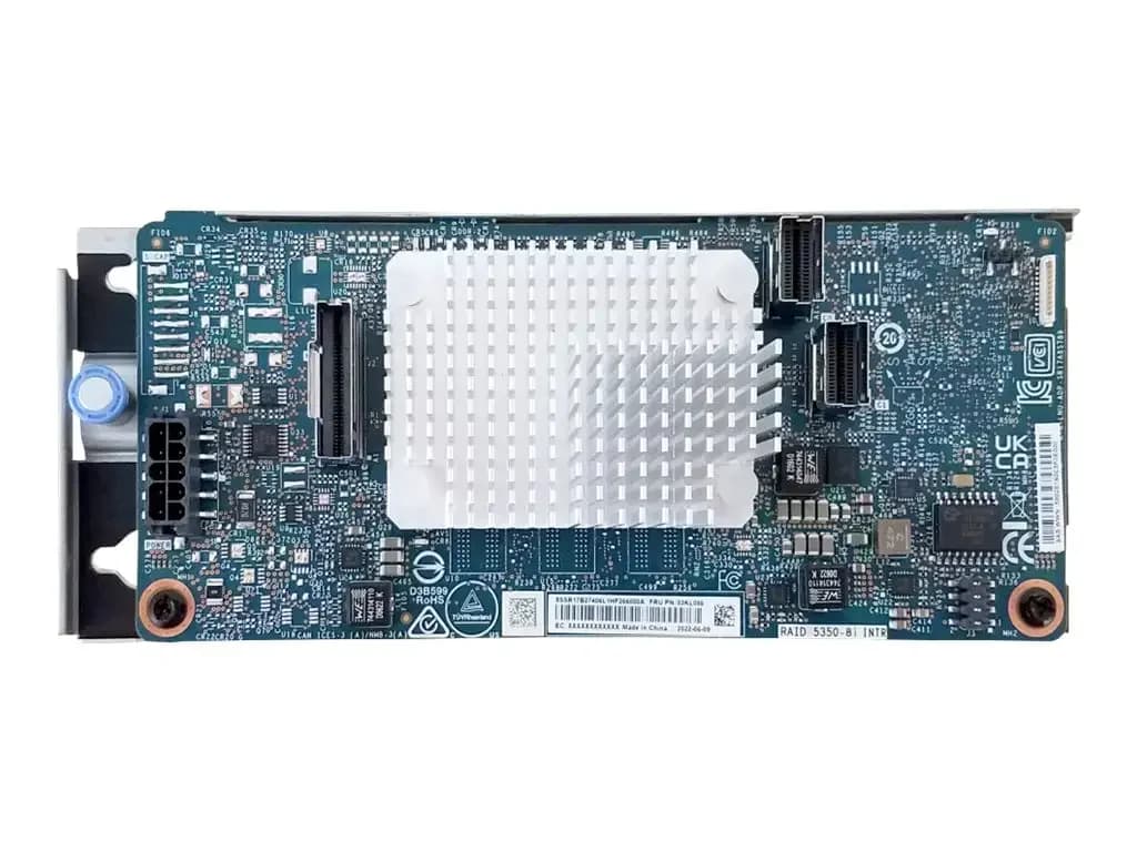 Lenovo ThinkSystem 5350-8i, Storage controller, 8 Channel, SATA 6Gb/s / SAS 12Gb/s, RAID RAID 0 1 5 10, JBOD, PCIe 3.0 x8 (4Y37A84028)