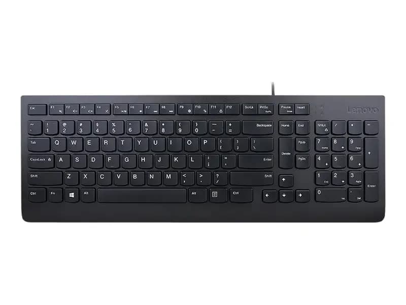 Lenovo Essential, klaviatura, USB, alman, qara, QWERTZ (4Y41C68656)