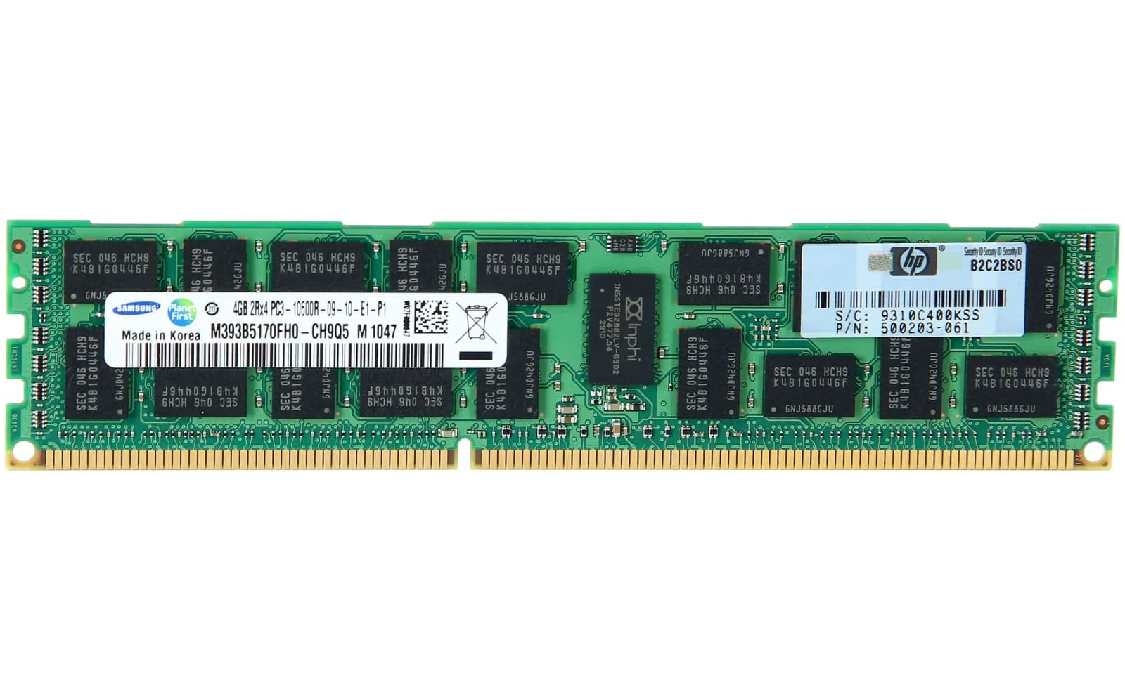 HP 4GB 2Rx4 PC3-10600R-9 Kit (500658-B21)