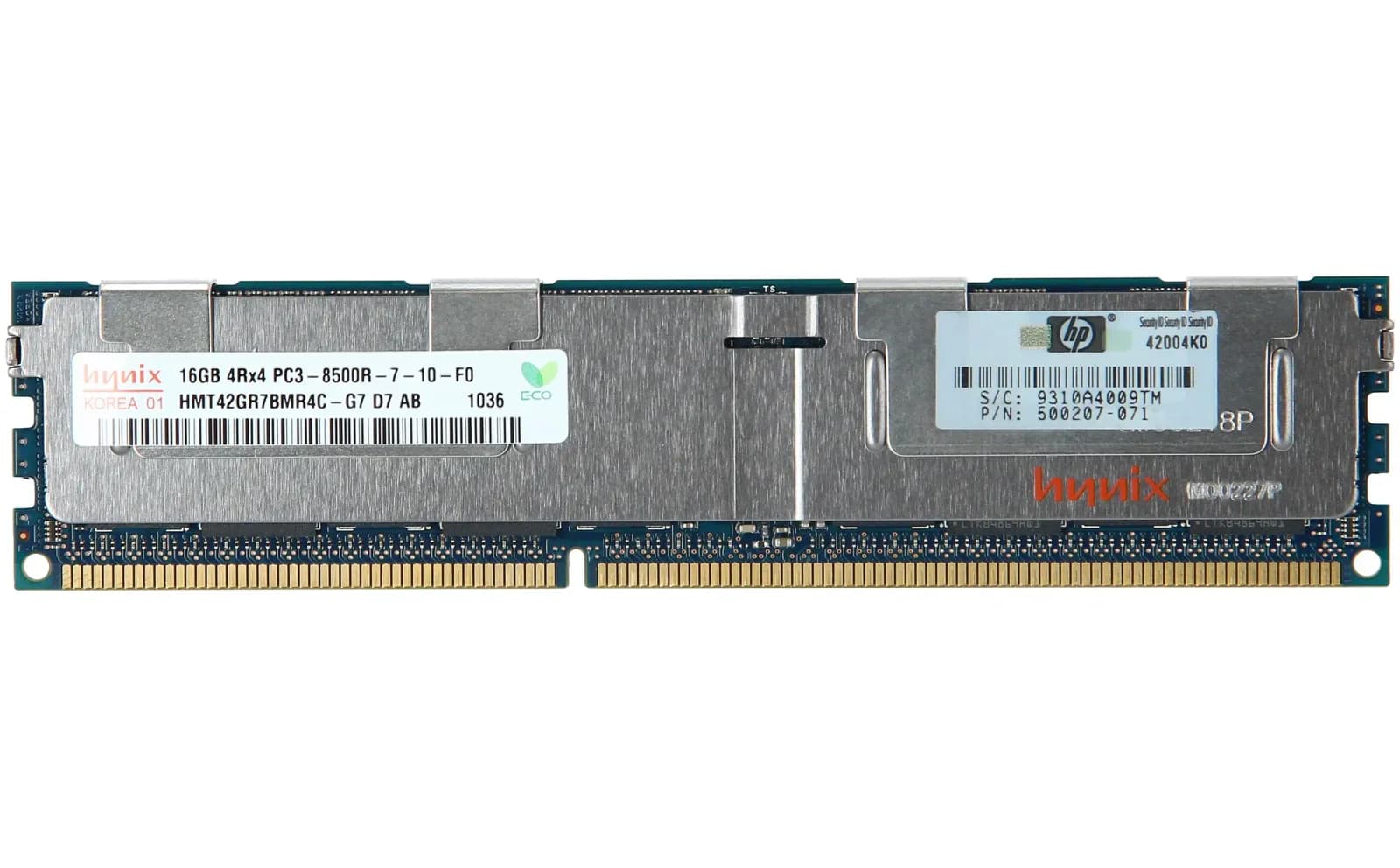 HPE DDR3, module, 16 GB, DIMM 240-pin, 1066 MHz / PC3-8500, CL7, registered, ECC (500666-B21)