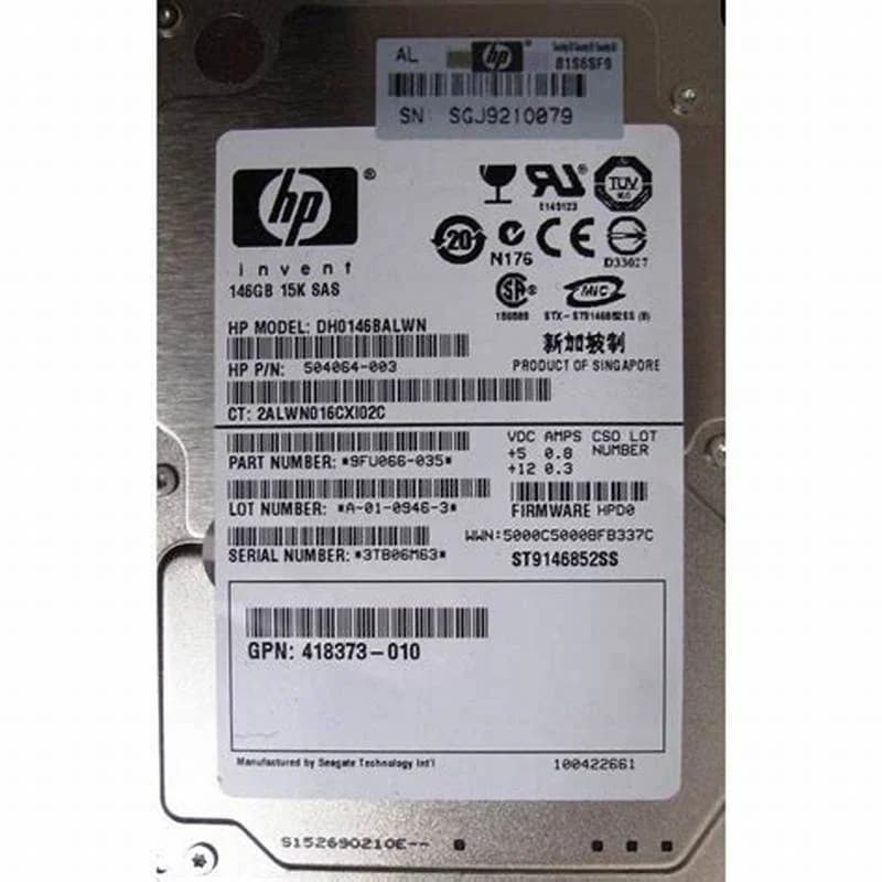 HP 146GB 15K SAS 2.5 NHP HDD (504064-003)