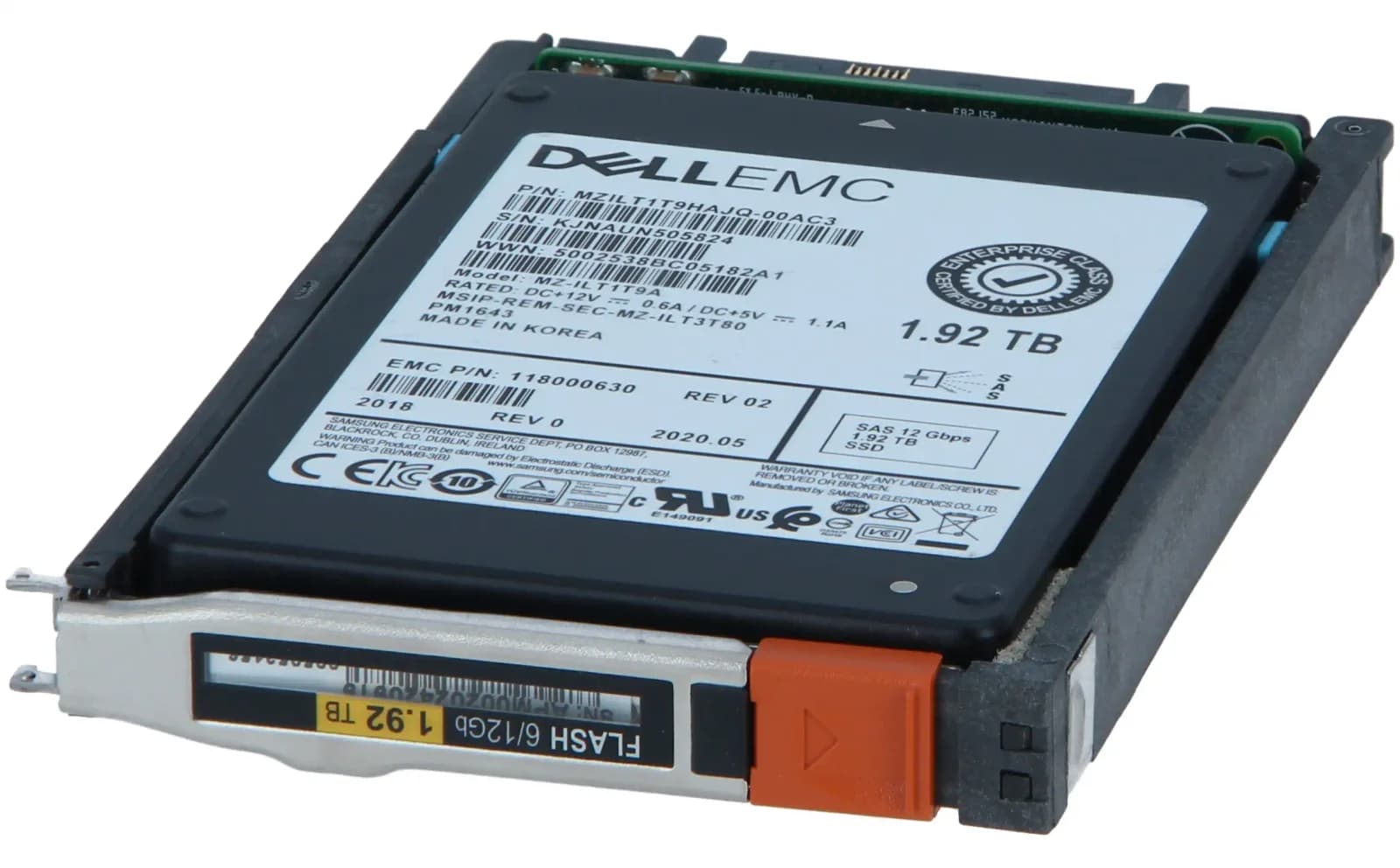 DELL 5053157, Dell EMC 1.92 TB SAS 12G SSD for Unity 380F/480F/680F/880F, 80 Slot Storage (5053157)