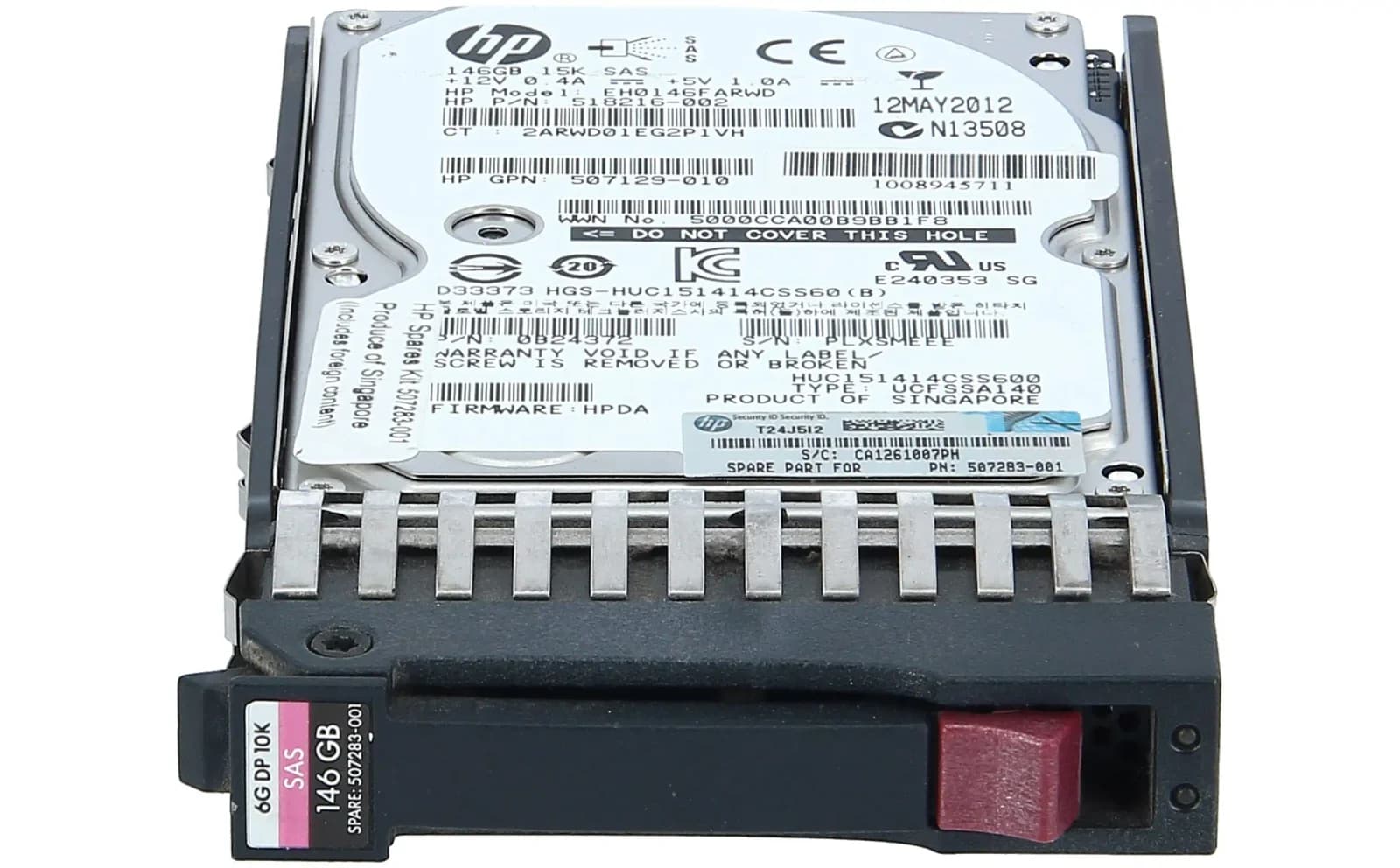 HP 146GB 6G SAS 10K 2.5in DP ENT HDD (507125-B21)