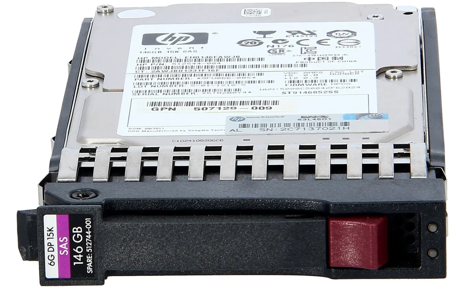 HP 146GB 2.5 15K DP HPL SAS HDD SFF 6G IN (512547-B21)