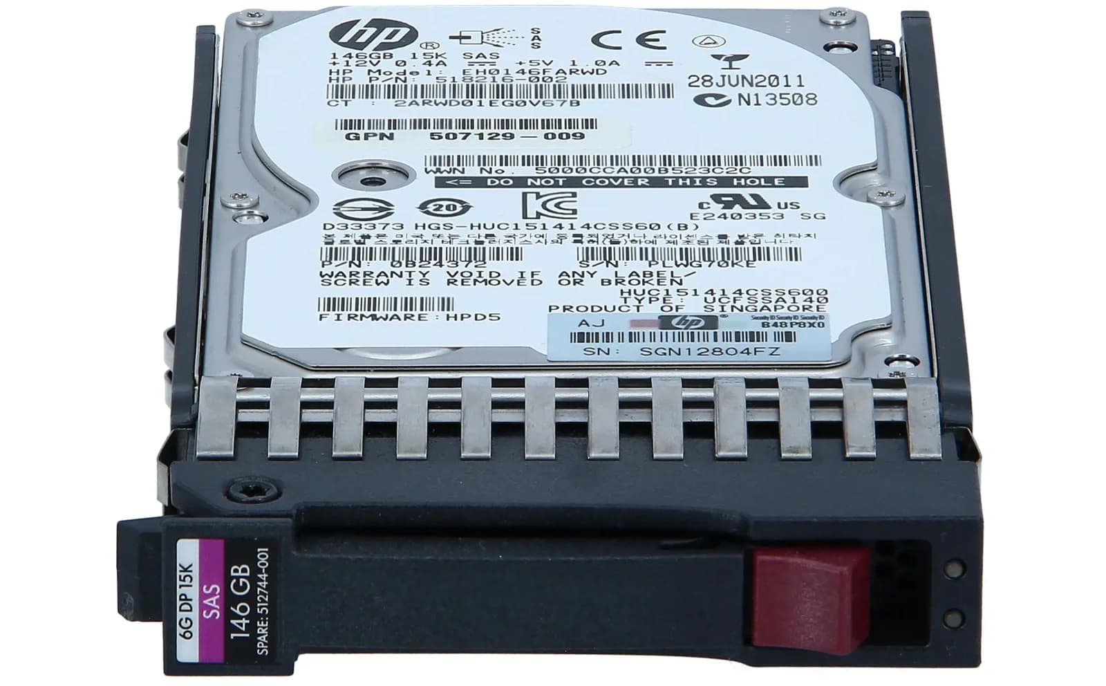 HPE HP 146Gb 15k SFF DP Hard Drive (512744-001)