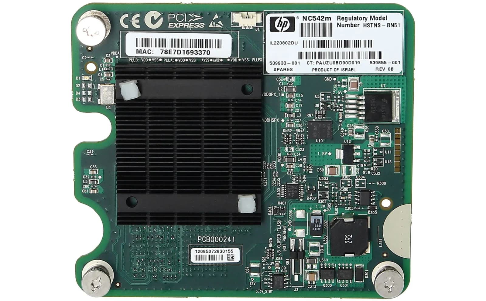 HP NC542m Dual Port Flex-10 10GbE BL-c Адаптер (539857-B21)