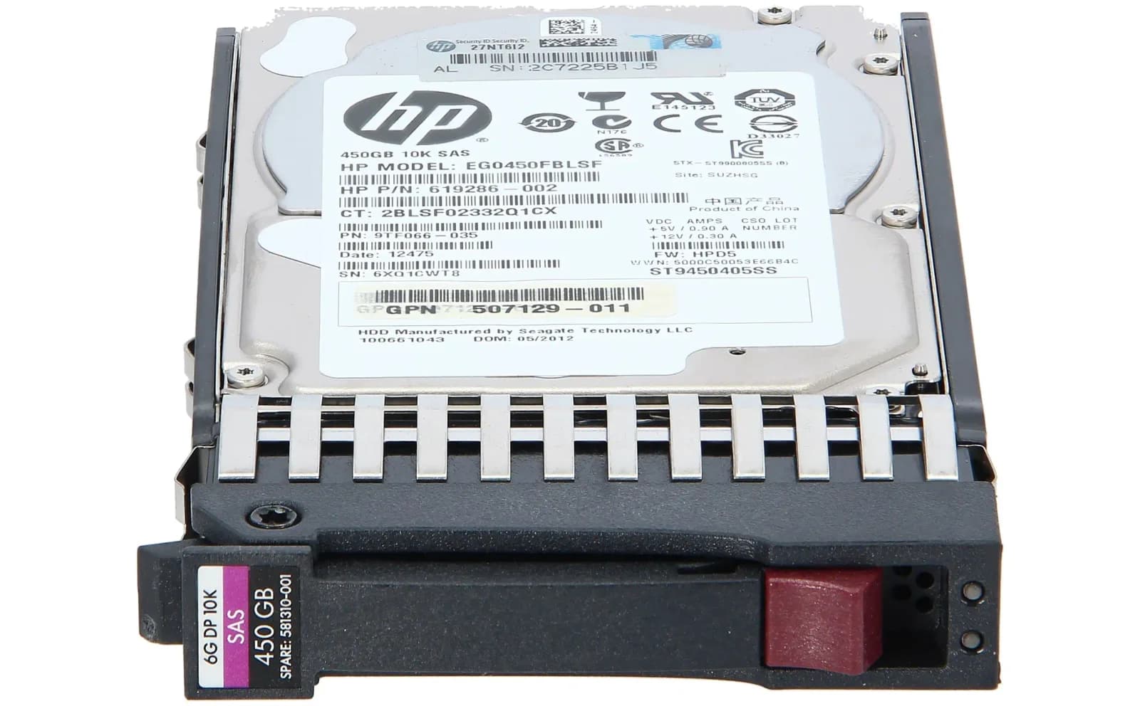 HP 450GB 6G SAS 10K 2.5in DP ENT HDD (581284-B21)