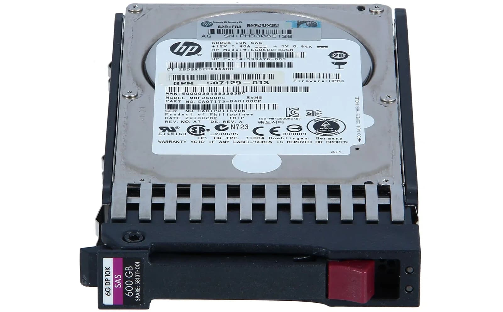 HP 600GB SAS 600GB SAS Interne Жёсткий диск (599476-003)