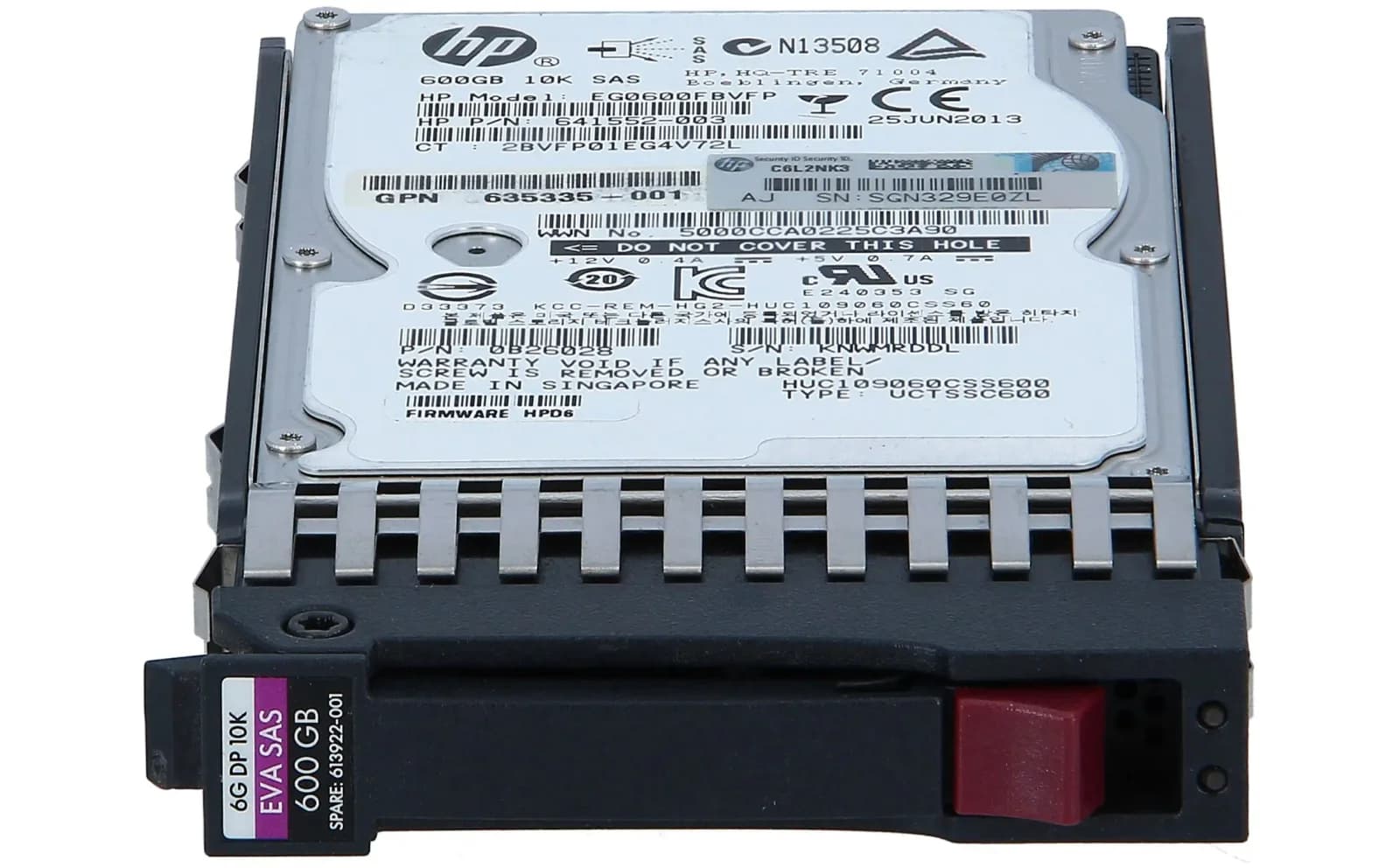 HPE 600GB SAS 10000RPM 600GB SAS Interne Жёсткий диск (613922-001)