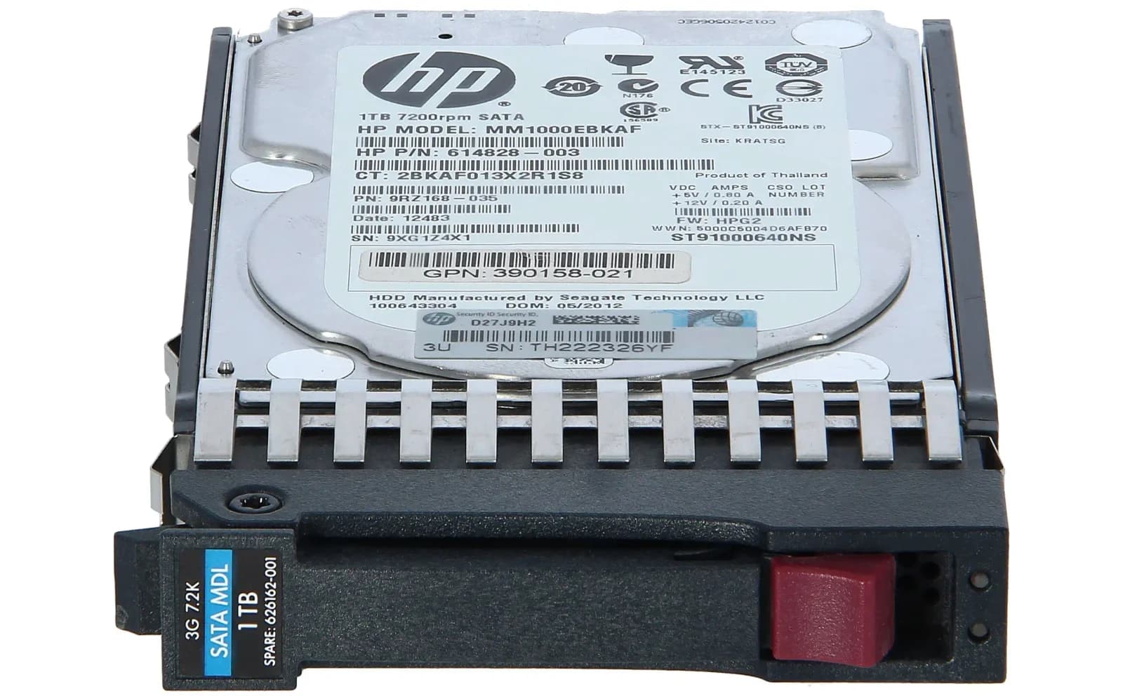 HPE HP 1TB 3G SATA 7.2K 2.5IN MDL HDD (626162-001)