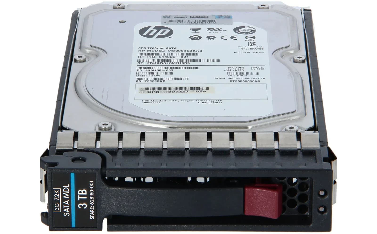HP 3TB 3G SATA 7.2K rpm LFF (3.5-inch) Midline 1yr Hard Drive (628059-B21)