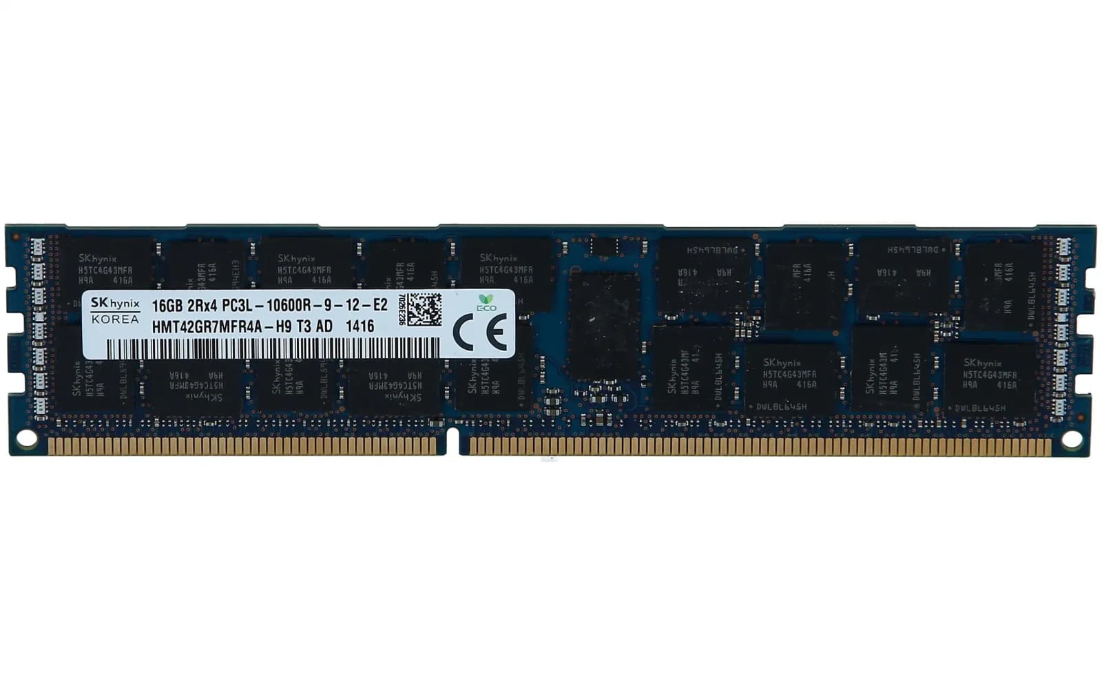 HP 16GB (1x16GB) Dual Rank x4 PC3L-10600 (DDR3-1333) Registered CAS-9 LP Memory Kit 16GB DDR3 1333MHz yaddaş modulu (628974-081)