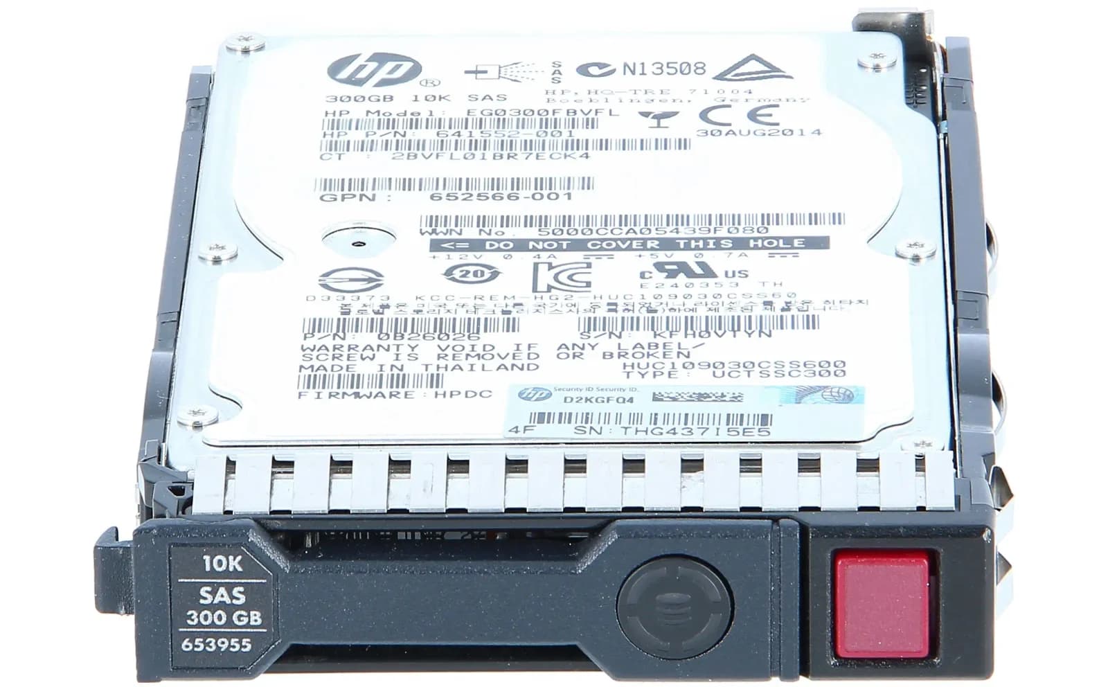 HP 300GB 6G SAS 10K 2.5in SC ENT HDD (652564-B21)