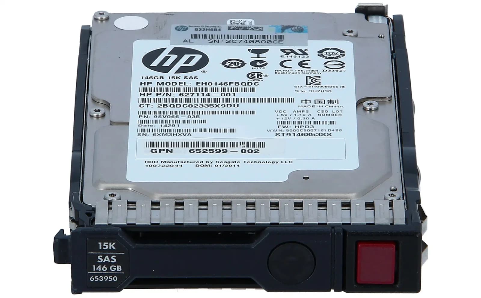 HP 146GB 6G SAS 15K 2.5in SC ENT HDD (652605-B21)