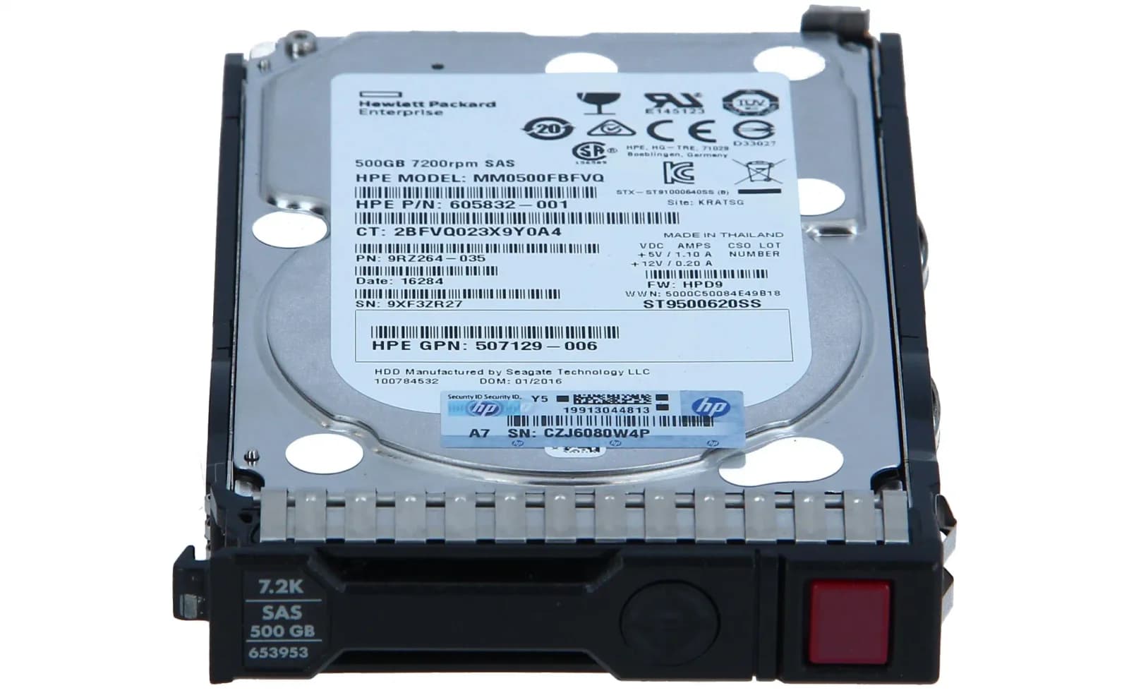 HP 500GB 6G SAS 7.2K rpm SFF (2.5-inch) SC Midline 1yr Hard Drive (652745-B21)