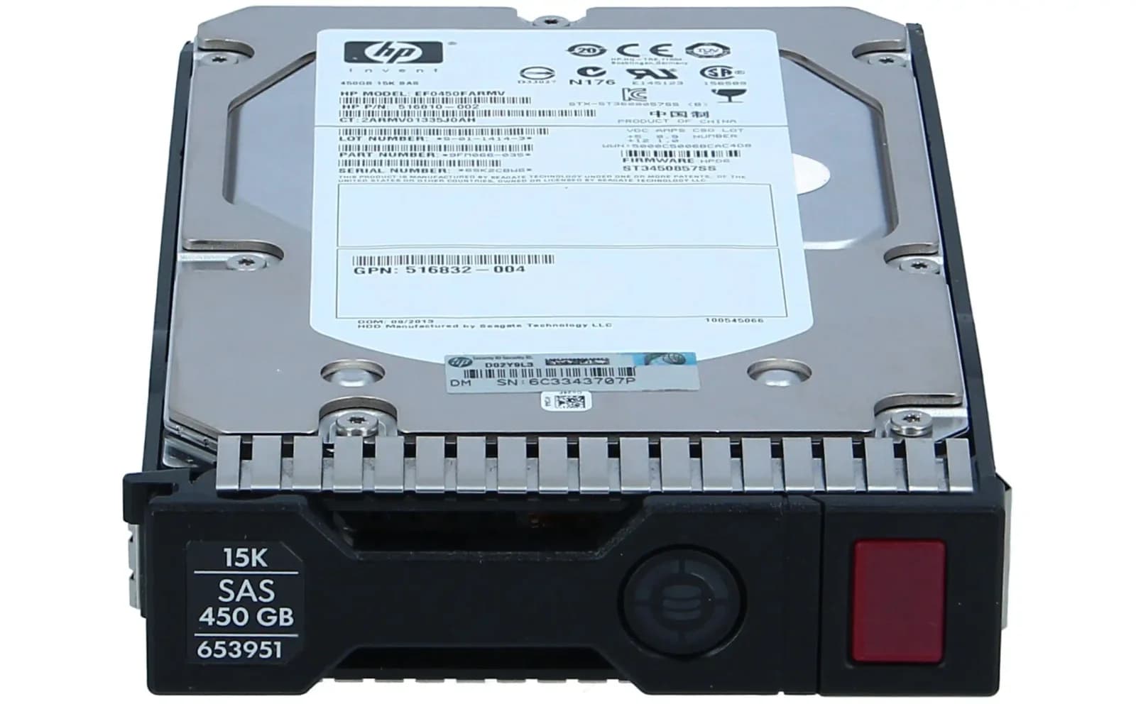 HPE Enterprise 3,5" SAS 450 GB, sərt disk, 15.000 rpm, Intern (653951-001)