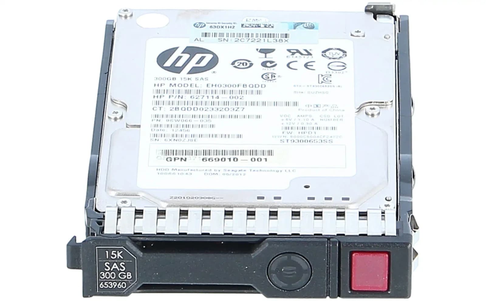 HPE Dual Port Enterprise 2,5" SAS 300 GB, Жёсткий диск, 15.000 rpm, Intern (653960-001)