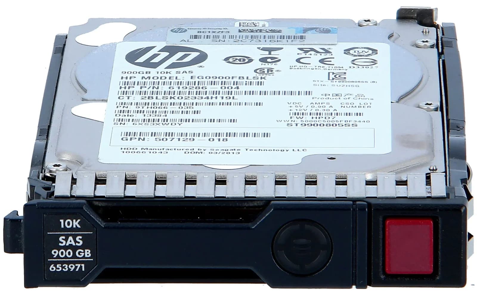 HPE 900GB hot-plug dual-port SAS HDD 900GB SAS Interne Жёсткий диск (653971-001)