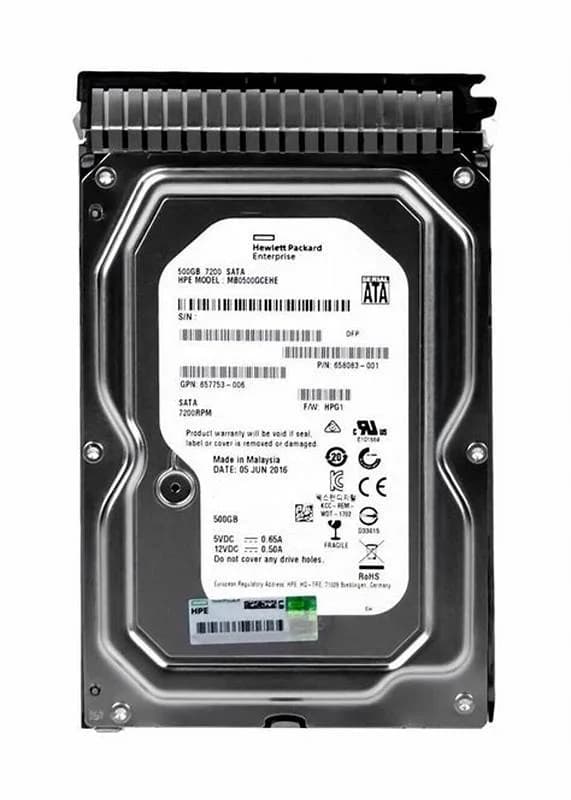 HPE HP HDD 500GB SATA 6G 7.2K LFF 3.5'' MDL, Жёсткий диск, Serial ATA (658083-001)