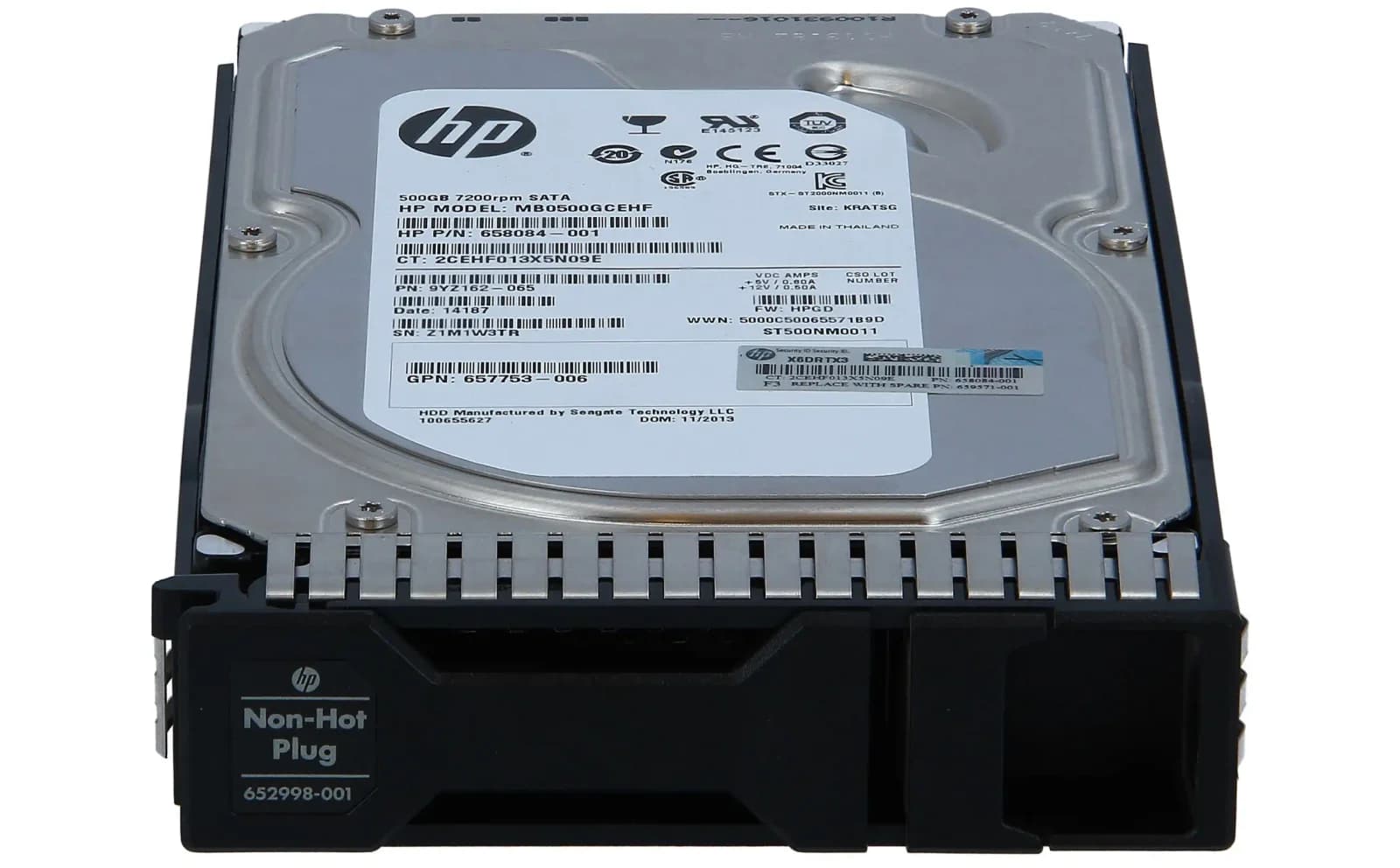 HP 500GB 6G SATA 7.2K rpm LFF (3.5-inch) Non-hot plug Midline 1yr Hard Drive (659341-B21)