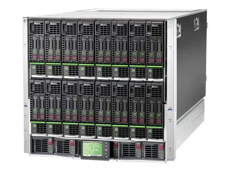 HPE HP BLc7000 Platinum Enclosure w/ 1 Phase 2 Power Supplies 4 Fans ROHS Trial Insight Control License (681840-B21)