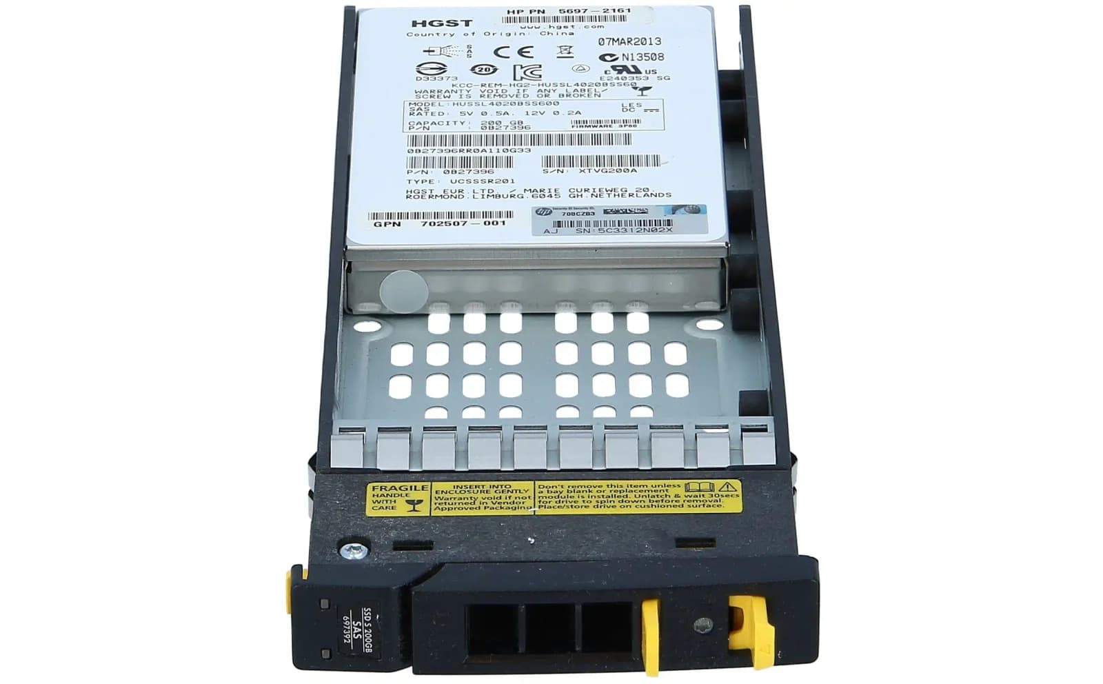 HPE HP Enterprise 200 GB SSD, 2.5" SFF (6.4 cm SFF), SAS 6Gb/s (697392-001)