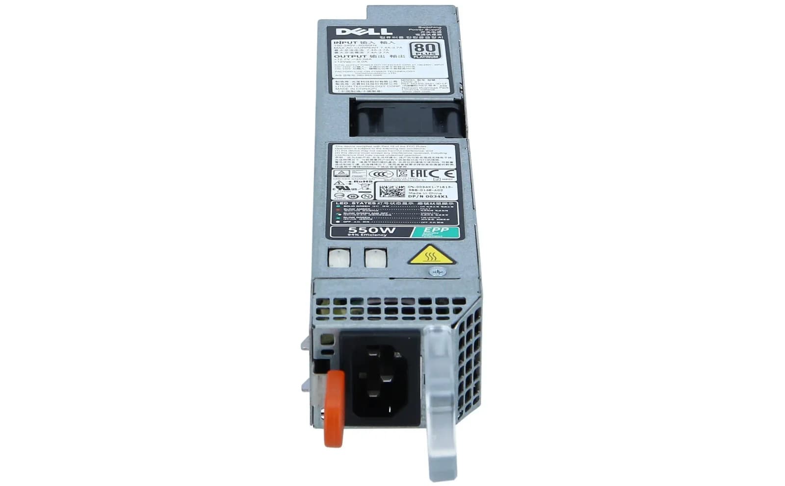 Dell 550W 80 PLUS PLATINUM 94% EPP POWER SUPPLY, PC-/Сервер qida bloku, 80 PLUS Platinum (6V43G)