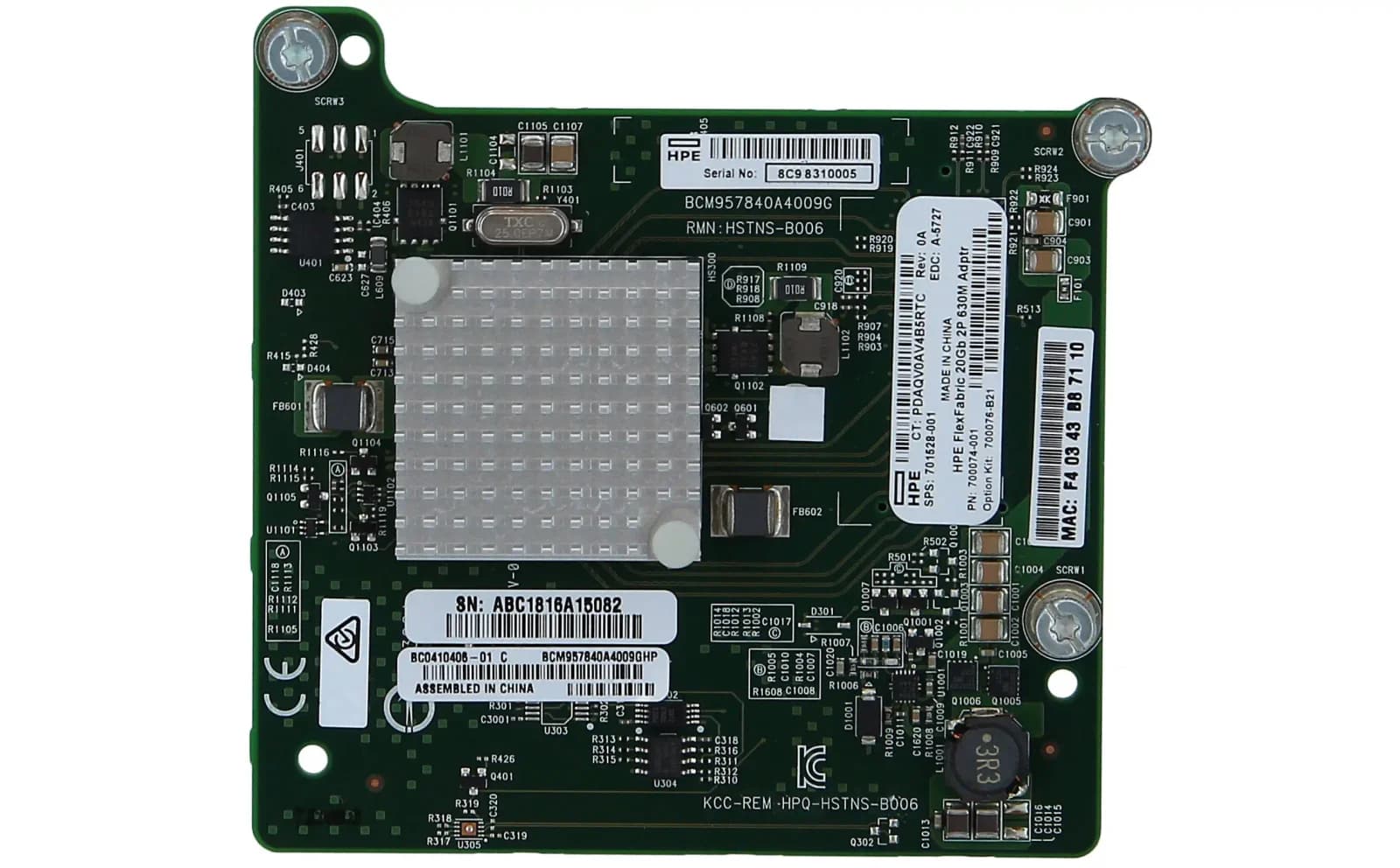HP FlexFabric 20Gb 2-port 630M Adapter (700076-B21)