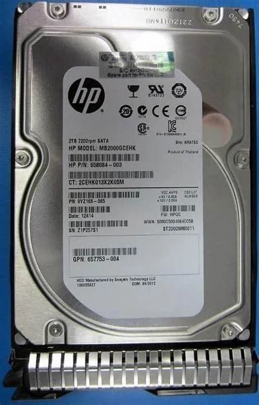 HPE HDD 2TB 7.2K SATA 3.5 (702661-001), sərt disk, Serial ATA (702661-001)