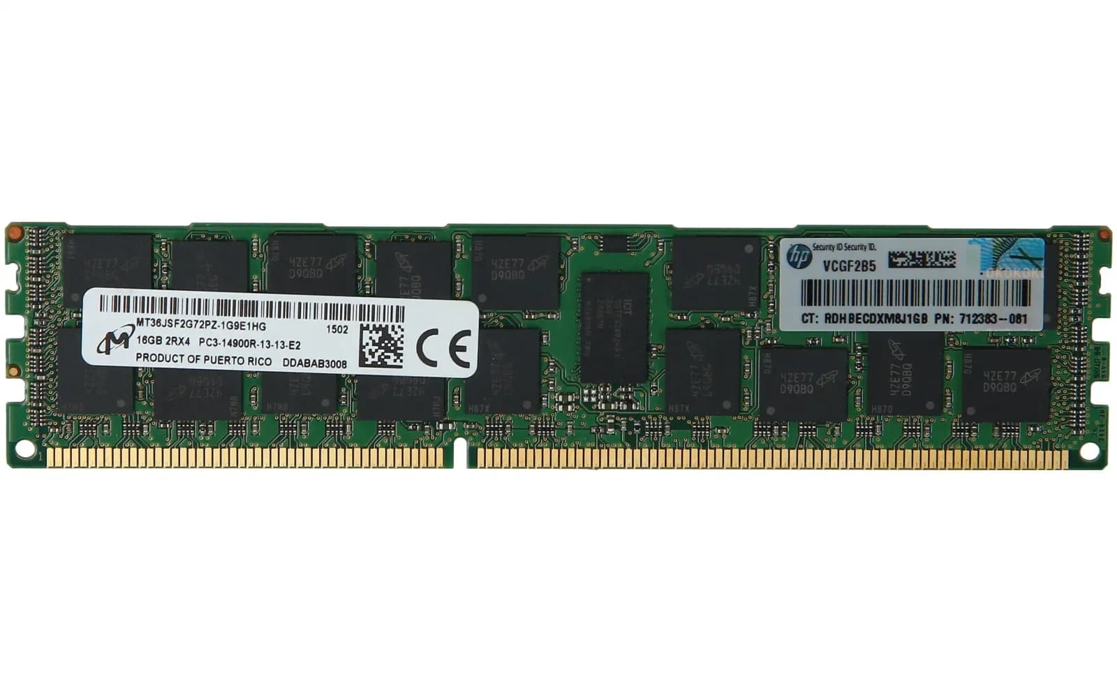 HP 16GB 2Rx4 PC3-14900R-13 Kit (708641-B21)