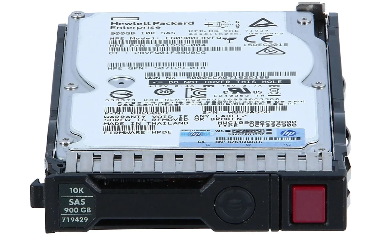 HPE SPS-DRV HD 900GB 6G SAS 10K 2. (719429-001)