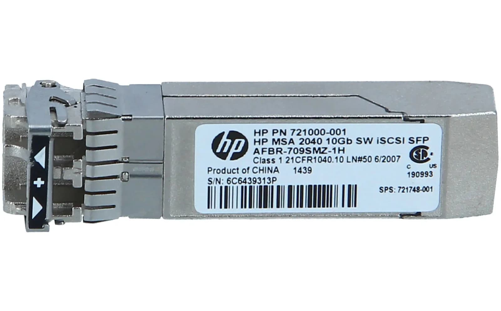 HPE HEWLETT-PACKARD HEWLETT PACKARD GBICs MSA2040 10Gb Short Wa Transceiver, Transceiver (721748-001)
