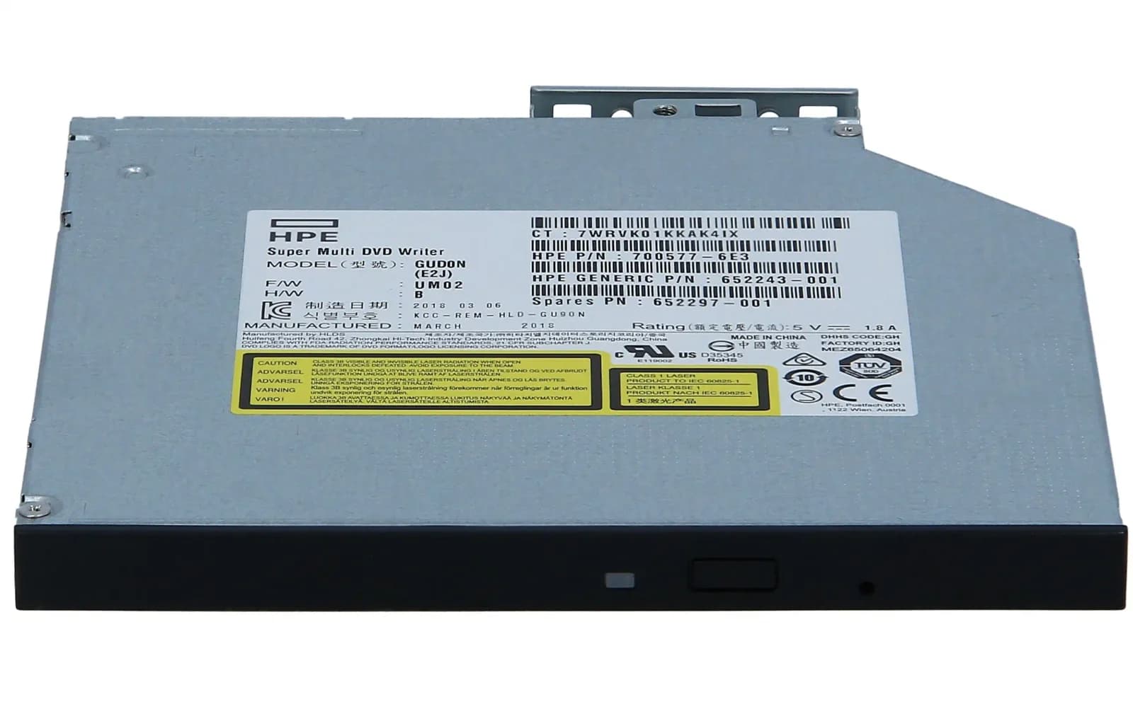 HP 9.5mm SATA DVD-RW Jb Gen9 Kit (726537-B21)