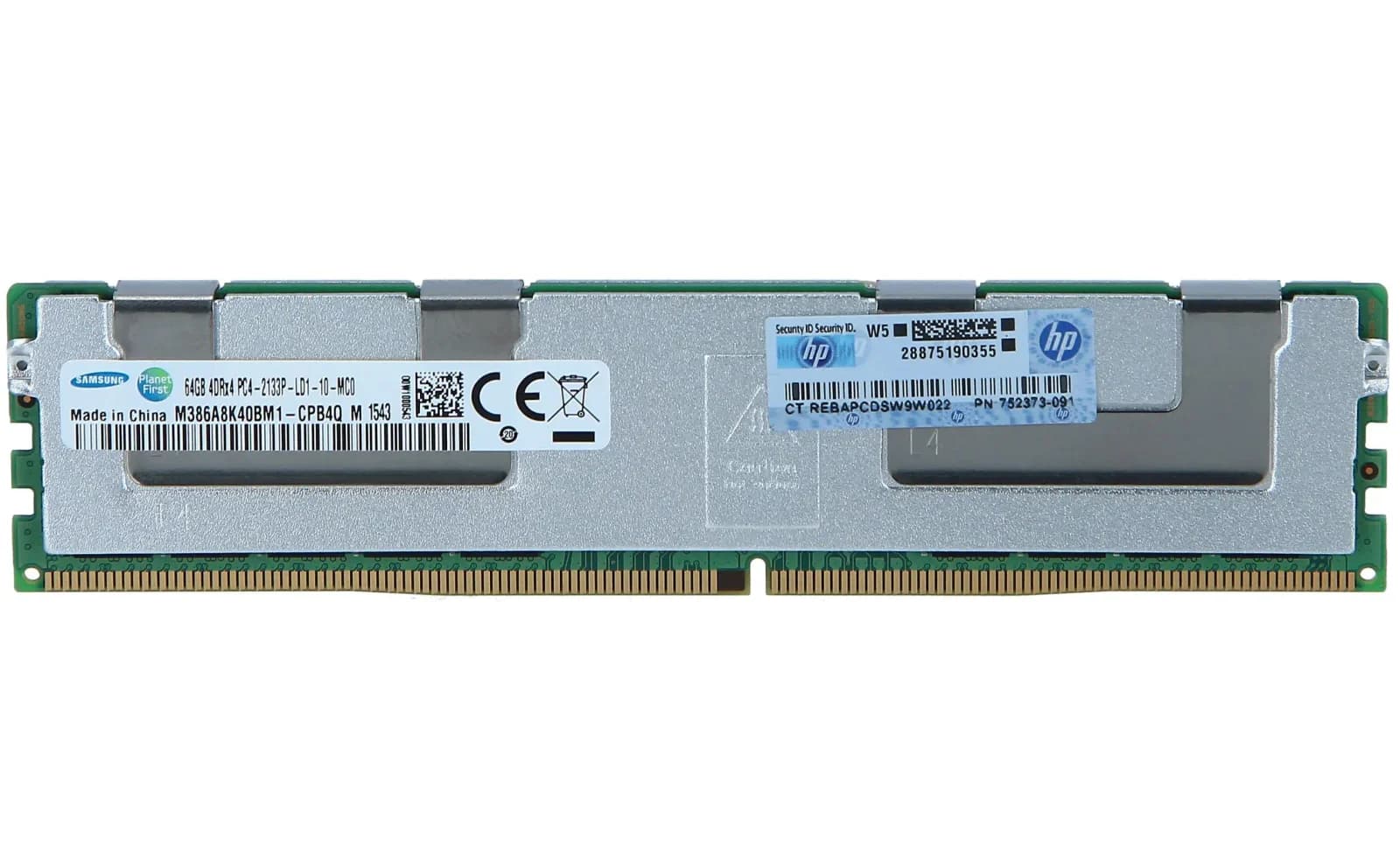 HPE HP 64GB (1x64GB) Quad Rank x4 DDR4-2133 CAS-15-15-15 Load Reduced Memory Kit (726724-B21)