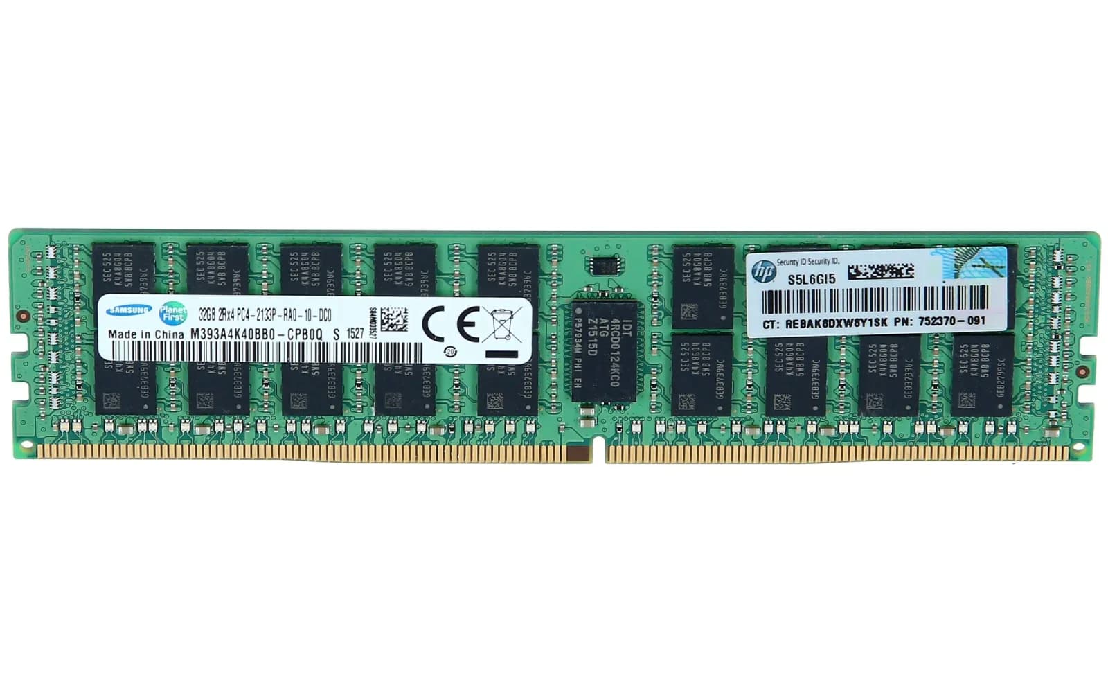 HPE HP 32GB (1x32GB) Dual Rank x4 DDR4-2133 CAS-15-15-15 Registered Memory Kit (728629-B21)