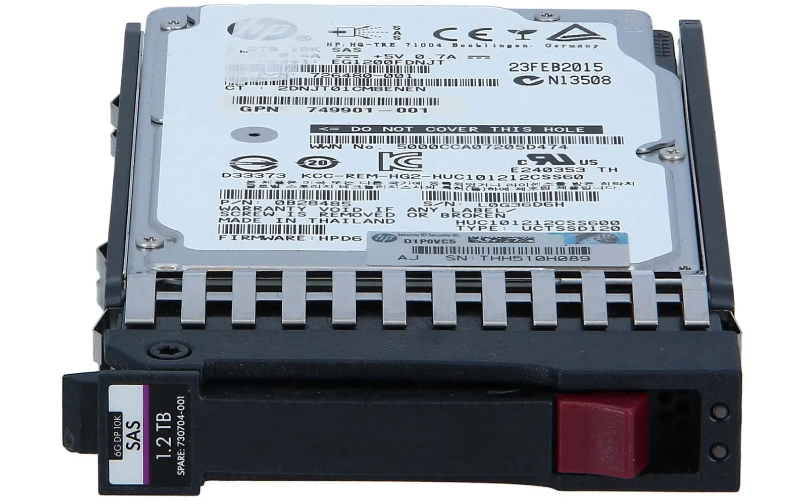 HPE sərt disk 2,5" SAS 1.200 GB, sərt disk, 10.000 rpm, Intern (730704-001)
