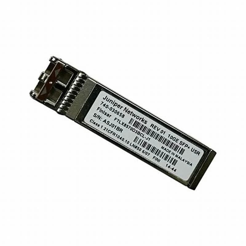 Juniper SFP+ 10 Gigabit Ethernet Ultra Short Reach Optics, 850 nm for 10m on OM1, 20m on OM2, 100m on OM3 Multi-Mode Fiber (740-030658)