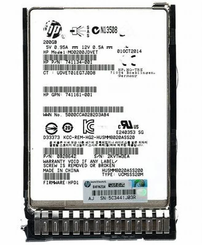 HP 200GB 12G SAS Mainstream Endurance SFF 2.5-in Enterprise Mainstream 3yr Wty Solid State Drive (741136-B21)