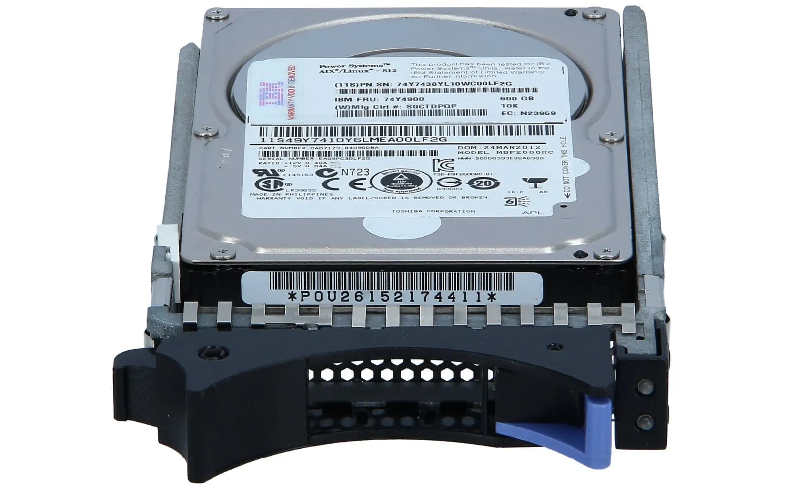 IBM Lenovo, Жёсткий диск, 600 GB, Hot-Swap, 2.5" SFF (6.4 cm SFF) (74Y4900)