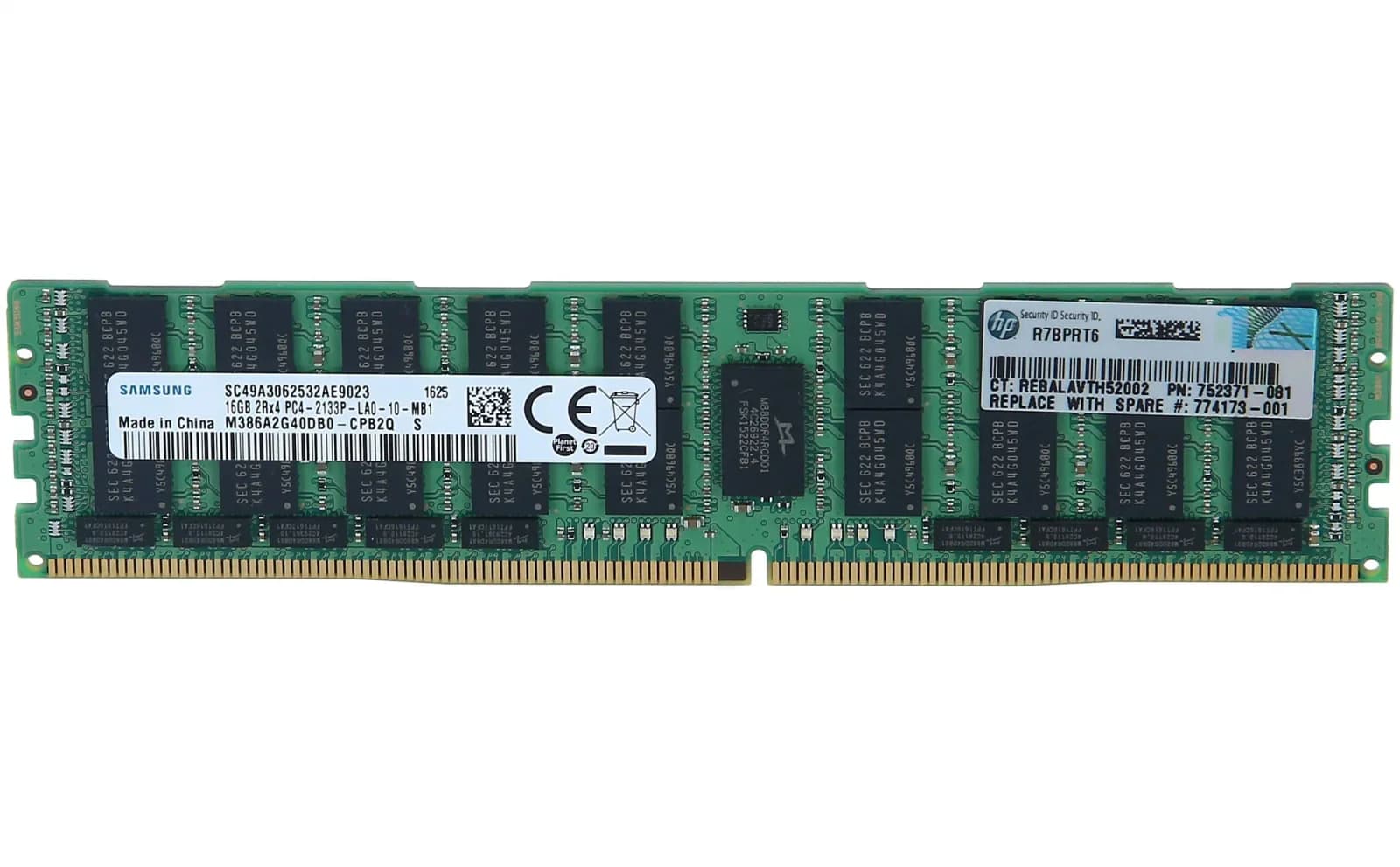 HPE HP Enterprise 16GB (1X16GB) PC4-2133P-L DDR4 MEMORY KIT, 16 GB, DDR4 (752371-081)